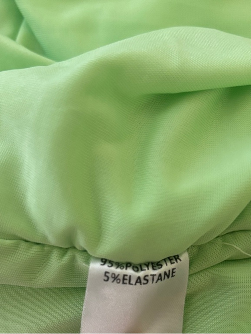Neon Green Ruched Bodycon Midi Dress Sleeveless Tank Square Neck - Picture 7 of 7